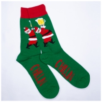 Chaussettes Chillin Vert Rouge Mi-hautes