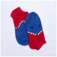 Socquettes ImprimÃ©es Bleu et Rouge