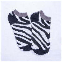 Socquettes ZÃ¨bre Noir Blanc