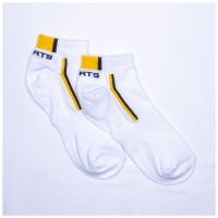 Socquettes Sport Blanc DÃ©tail Jaune