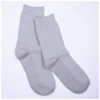 Chaussettes Enzo Gris Clair Mi-hautes Business Hommes