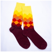 Chaussettes Mario Aubergine Mi-hautes Business
