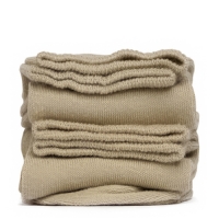 Chaussettes Beige Lin Mi-Hautes Unies