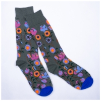 Chaussettes Paul Gauguin Kaki Orange Mi-hautes
