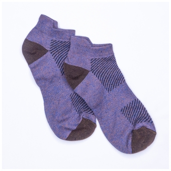 Chaussettes Mailles Respirantes Violet Chiné Courtes
