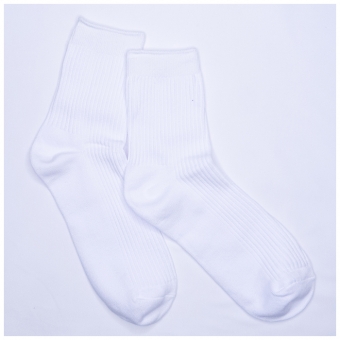 Chaussettes Blanches Côtelées Courtes