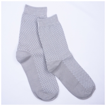 Chaussettes Enzo Gris Clair Mi-hautes Business Hommes