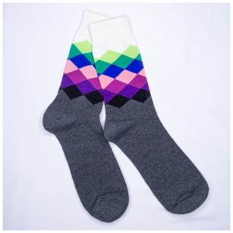 Chaussettes Mario Gris Chiné Mi-hautes Business