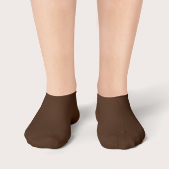 Socquettes Marron Glacé Unies