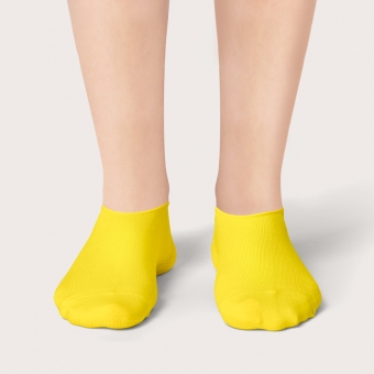 Socquettes Jaune Citron Unies