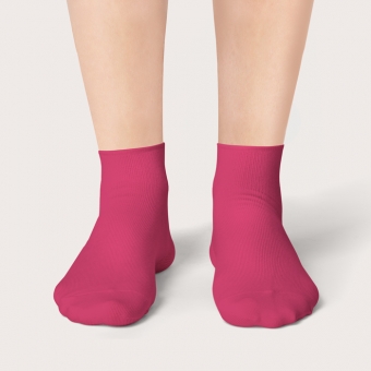Chaussettes Rose Litchi Courtes Unies
