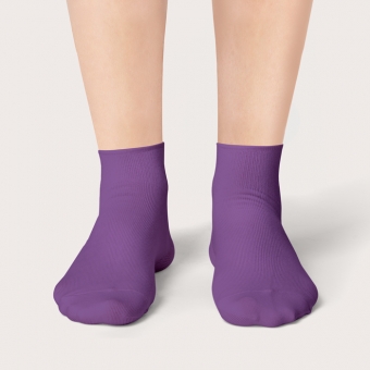 Chaussettes Violet Cassis Courtes Unies