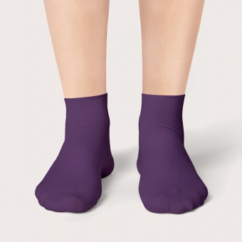 Chaussettes Violet Quetsche Courtes Unies