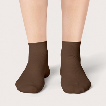Chaussettes Marron Glacé Courtes Unies