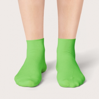 Chaussettes Vert Printemps Courtes Unies