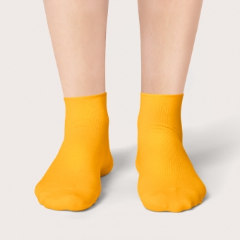 Chaussettes Orange Clémentine Courtes Unies