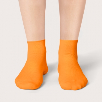 Chaussettes Orange Brugnon Courtes Unies