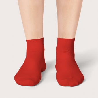 Chaussettes Rouge Cardinal Courtes Unies