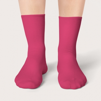 Chaussettes Rose Litchi Mi-Hautes Unies