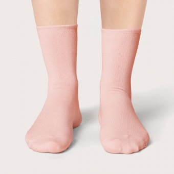 Chaussettes Rose Douceur Mi-Hautes Unies