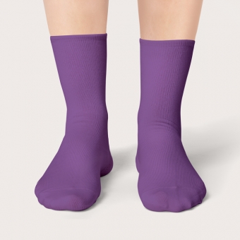 Chaussettes Violet Cassis Mi-Hautes Unies