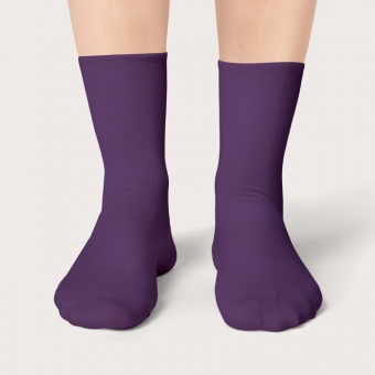 Chaussettes Violet Quetsche Mi-Hautes Unies