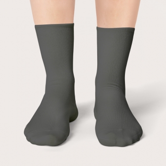 Chaussettes Gris Anthracite Mi-Hautes Unies
