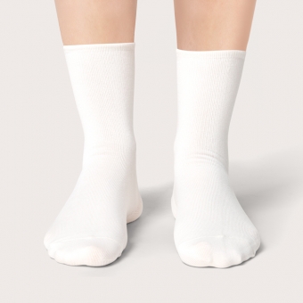 Chaussettes Blanc Nuage Mi-Hautes Unies