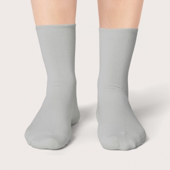 Chaussettes Gris Souris Mi-Hautes Unies