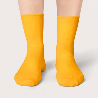 Chaussettes Orange Clémentine Mi-Hautes Unies